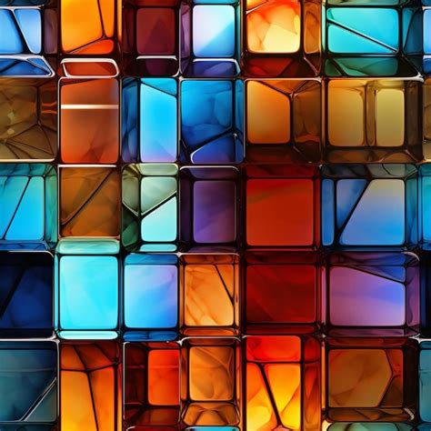 Premium Ai Image A Colorful Display Of Glass Blocks From The