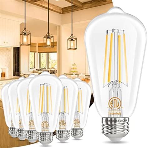 Hizashi Vintage LED Edison Bulb Dimmable 6W Equivalent 60W 3000k Soft