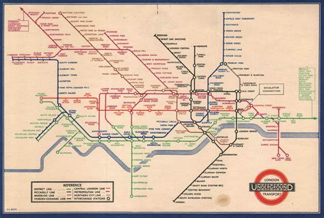 London Underground Tube Map Diagram Plan Middle Circle Harry Beck 2 1936