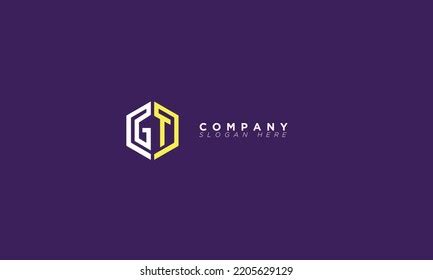 Gt Alphabet Letters Initials Monogram Logo Stock Vector Royalty Free