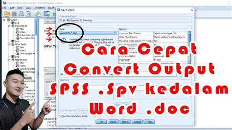 Cara Mudah Convert Output SPSS Kedalam Word Skripsi YouTube