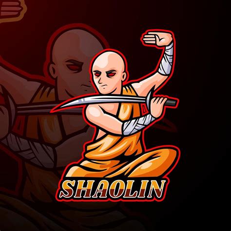 Shaolin Esport Logo Mascot Design 8075918 Vector Art At Vecteezy