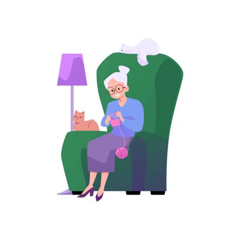 1200 Grandma In Chair Stock Illustrations Royalty Free Vector