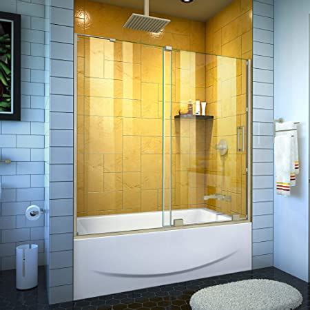 DreamLine Mirage X 56 60 In W X 58 In H Frameless Sliding Tub Door In