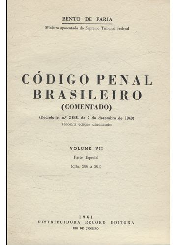 Sebo Do Messias Livro C Digo Penal Brasileiro Comentado Volume