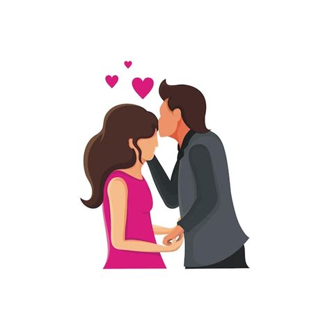 Premium Vector Vector Of A Lover Kissing His Partner S Forehead