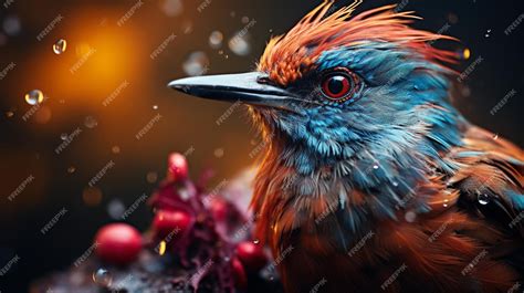 Premium AI Image | realistic colorful parrot vector illustration