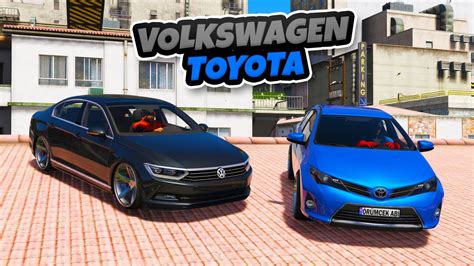 Volkswagen Vs Toyota Ailesi Arabalar At Parkurunda Gta Youtube