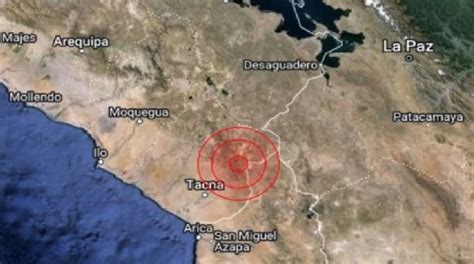 Sismo De 7 1 Grados Se Registró Al Sur De Tacna Y Se Sintió En Arequipa