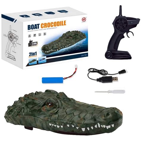 G Rc Boat With Simulation Alligator Head Channel Remote Control