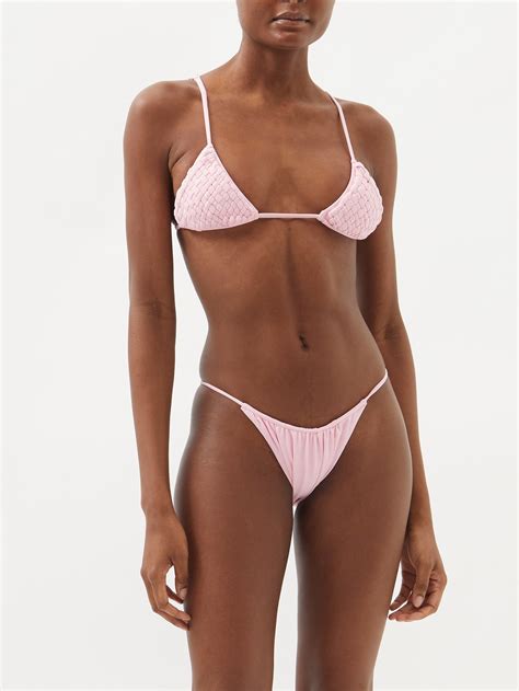 Pink Weavestring Woven Triangle Bikini Top Isa Boulder Matches Uk