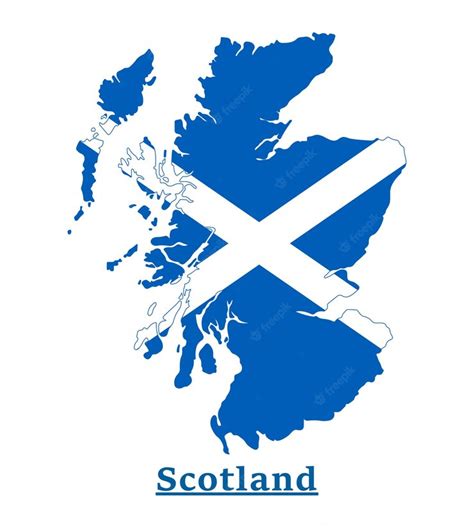 Premium Vector | Scotland National Flag Map Design, Illustration Of ...