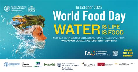 World Food Day 2023 Water Is Life Water Is Food Leave No One Behind