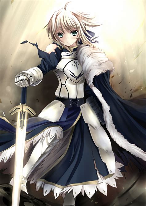 Safebooru 1girl Ahoge Armor Armored Dress Blonde Hair Dress Earth Excalibur Fatestay Night