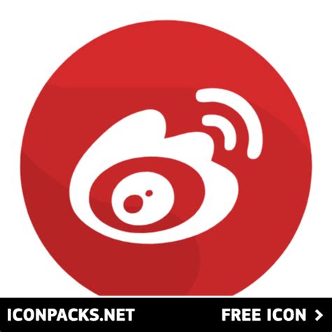 Free Sina Weibo Circle Red Logo SVG, PNG Icon, Symbol. Download Image.