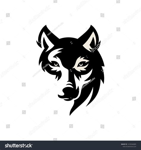 Wolf Vintage Logo Stock Vector Stock Vector (Royalty Free) 1418546885 ...