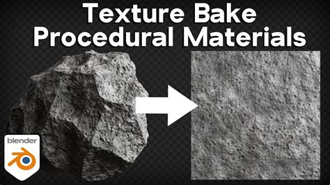 How To Texture Bake Procedural Materials Blender Tutorial Youtube