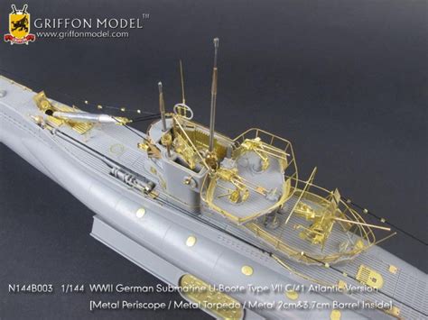 1 144 WWII Submarine U Boot Type VII C 41 Atlantic Ver Detail Set For