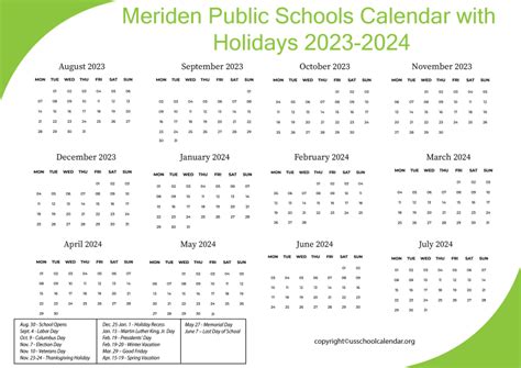 Meriden Public School Calendar 2025 Reina Charleen