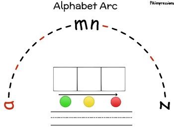 Alphabet Arcs With Elkonin Boxes Uppercase Lowercase And Anchor Letters