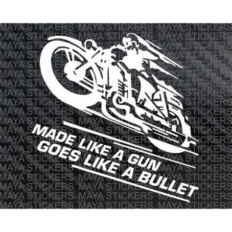 Made Like A Gun Speeding Motorcycle Stickers For Royal Enfield