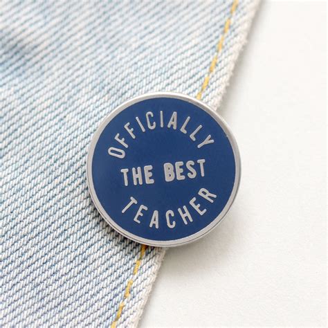 Officially The Best Teacher Pin Teacher Pin T For Etsy