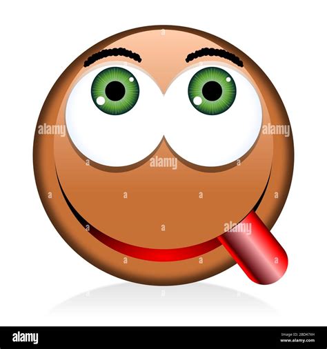 Black emoji, emoticon - happy Stock Photo - Alamy