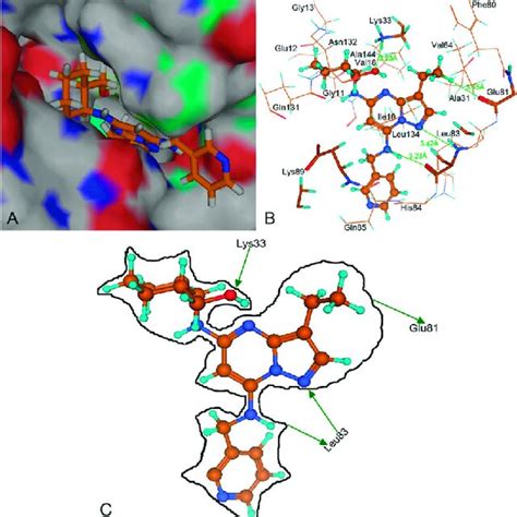 The Binding Mode Of Compound Docked Into Cdk Pdb Code R R A