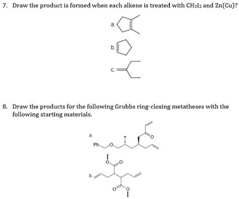 SOLVED Draw The Product Is Formed When Each Alkene Is Treated With