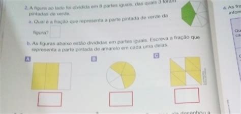 Solved A Figura Ao Lade Foi Dividida Em Partes Iguais Das Quais