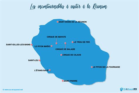 Pr Sentation Imagen Carte De La R Union Avec Les Villes Fr