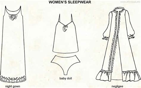 Different Womens Sleepwear Types Costume Halloween Fashion Terms