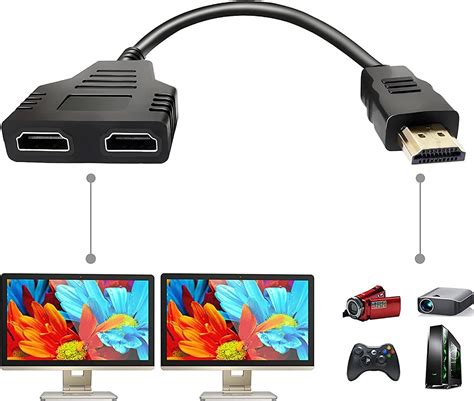 Hdmi Splitter Adapter Cable Hdmi Cable Splitter In Out Hdmi Male