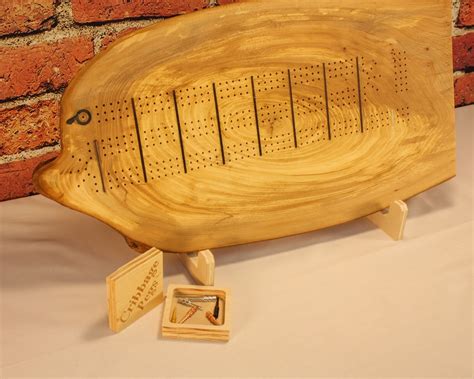 Live Edge Cribbage Board Handmade Cribbage Board With Etsy