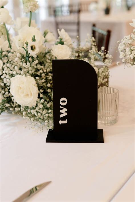 Black And White Wedding Table Numbers Andi Mejia Co Black And