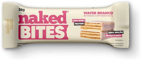 Naked Bites Wafer Leite em pó Chocolate branco 26g Amazon br