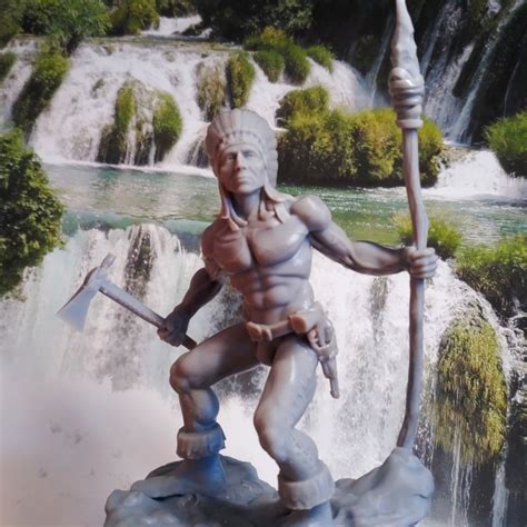 3D Printable Native American Warrior Action Western By Rudolf Arendt