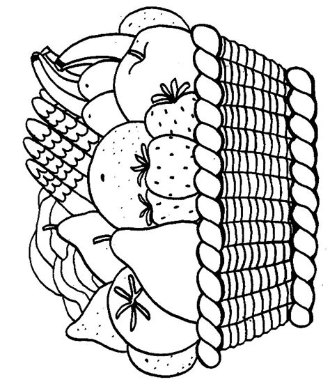 Coloriage Panier Plein De Fruits Dessin Gratuit Imprimer