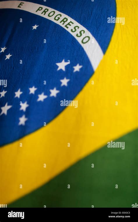 The National Flag Of Brazil Stock Photo Alamy