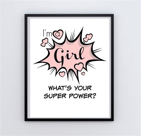 Im A Girl Instant Download Printable Motivation Inspirational Home