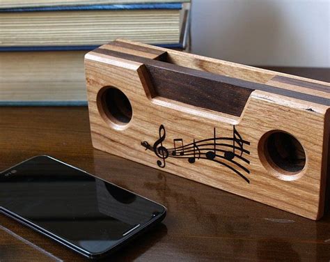 Passive Speaker Amplifier For Cell Phones Cherry And Black Etsy