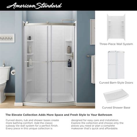 American Standard Elevate 48 In W X 30 In D X 72 In H Arctic White 3