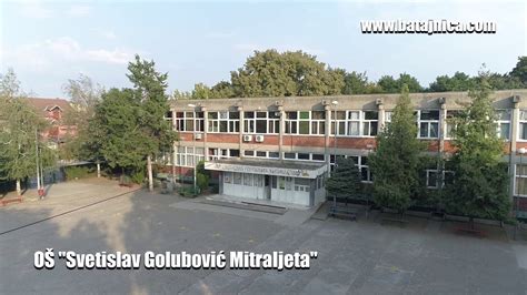 BATAJNICA O Š SVETISLAV GOLUBOVIĆ MITRALJETA SNIMAK DRONOM