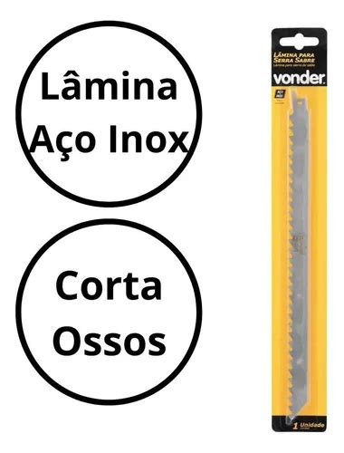 Lâmina Serra Sabre Aço Inox Corta Carne Ossos 30 Cm Vonder MercadoLivre