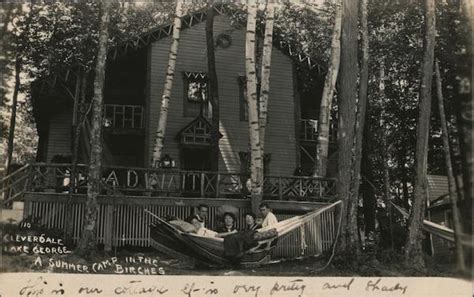 Cleverdale Lake George A Summer Camp In The Birches New York Postcard