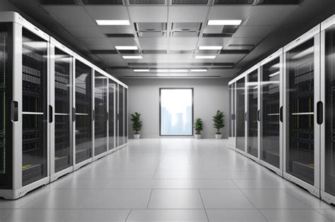 Premium Ai Image Server Racks In Server Room Data Center D Rendering