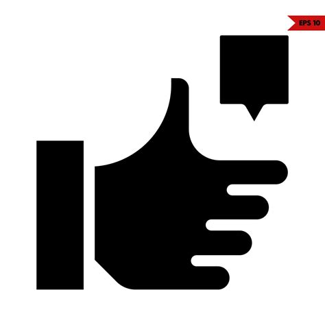 Hand With Speech Bubble Glyph Icon 21721470 Vector Art At Vecteezy