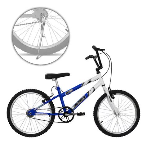 Bicicleta Rebaixada Aro 20 V Brake Adulto Ultra Bike Cor Azul Branco