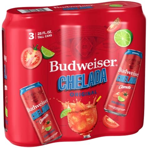 Budweiser Clamato Chelada Original Beer 3 Pk 25 Fl Oz Pick N Save