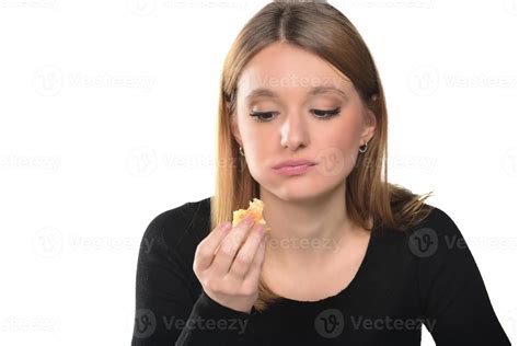 Portrait Of A Beautiful Funny Young Girl Eating Hamburger 15898942